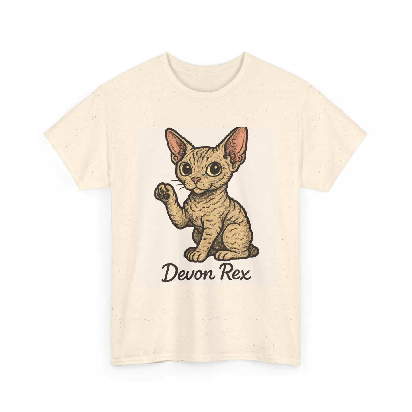 Devon Rex Cat T-Shirt, Cute Cat Tee, Unisex Cotton Shirt, Pet Lover Gift, Casual Wear, Birthday Present, Animal Apparel