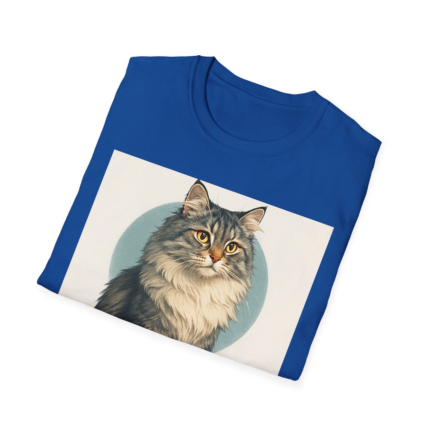Siberian Cat Art Unisex T-Shirt, Cat Lover Gift, Pet Owner Tee, Cute Cat Shirt, Feline Art Apparel