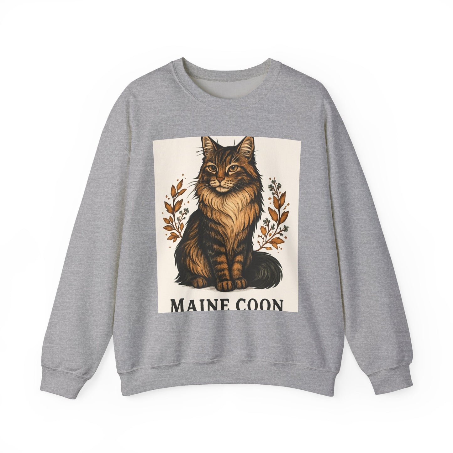 Maine Coon Sweatshirt, Cozy Cat Lover Gift, Unisex Sweatshirt, Cat Pet Owner Apparel, Funny Cat Design, Birthday Gift for Cat Lovers