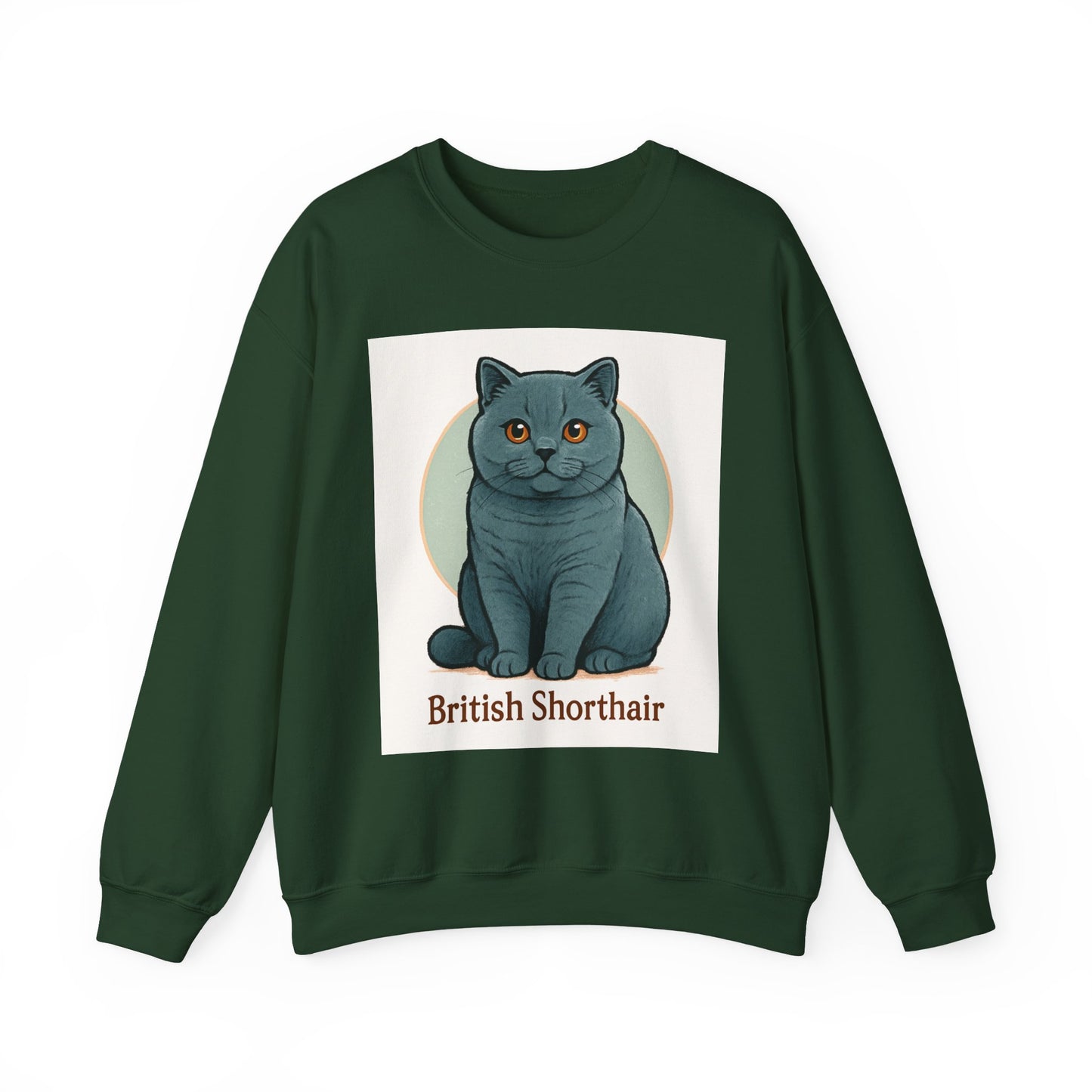 British Shorthair Cat Crewneck Sweatshirt - Cozy Cat Lover Gift, Unisex Cat Apparel, Cute Pet Sweater, Animal Gift for Cat Owners, [...]