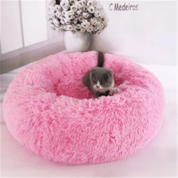 Luxuriously Cozy Round Plush Cat Mattress