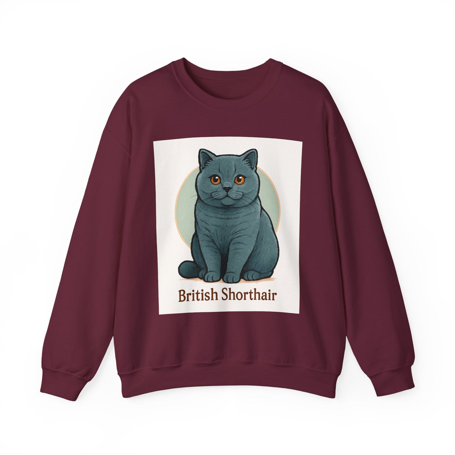 British Shorthair Cat Crewneck Sweatshirt - Cozy Cat Lover Gift, Unisex Cat Apparel, Cute Pet Sweater, Animal Gift for Cat Owners, [...]