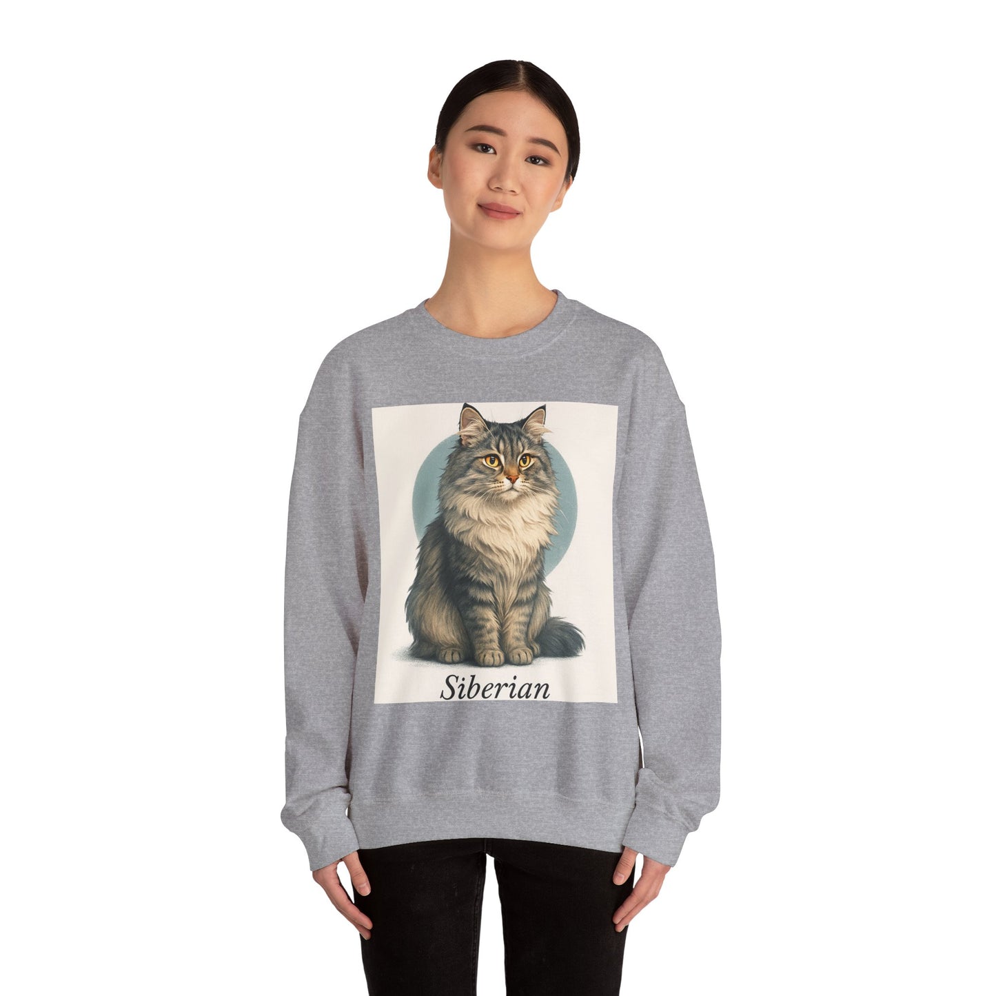 Siberian Cat Sweatshirt, Cozy Crewneck, Pet Lover Gift, Cat Apparel, Animal Lover Sweatshirt, Fall/Winter Fashion