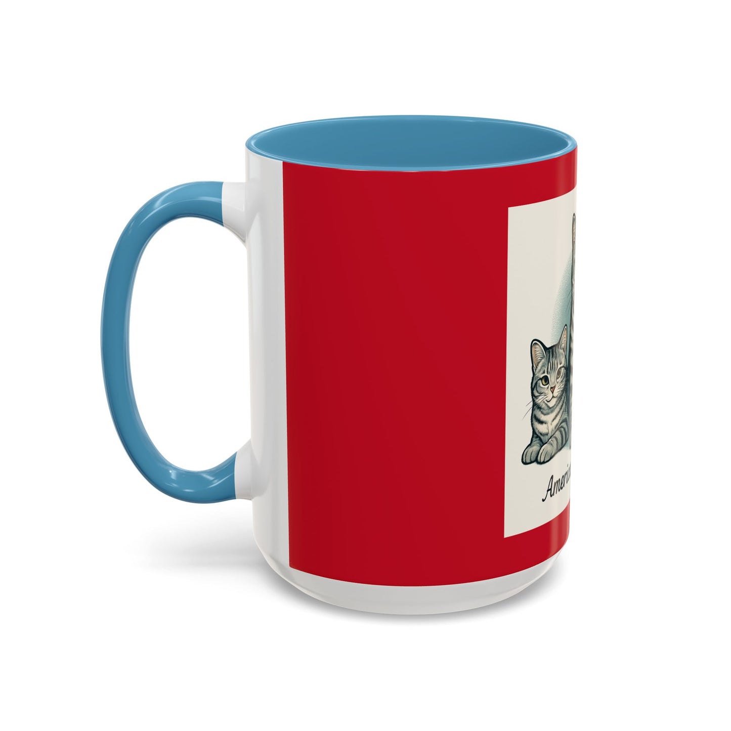 American Shorthair Cat Accent Coffee Mug, Cute Pet Lover Gift, Cat Mom Mug, Unique Kitchen Decor, Cat Themed Drinkware