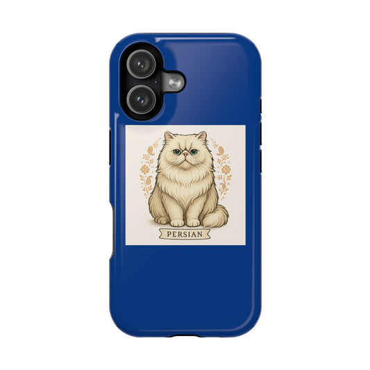 Adorable Persian Cat Magnetic Phone Case, Cute Cat Lover Gift, Impact-Resistant, Pet Owner Accessory, Unique Phone Cover