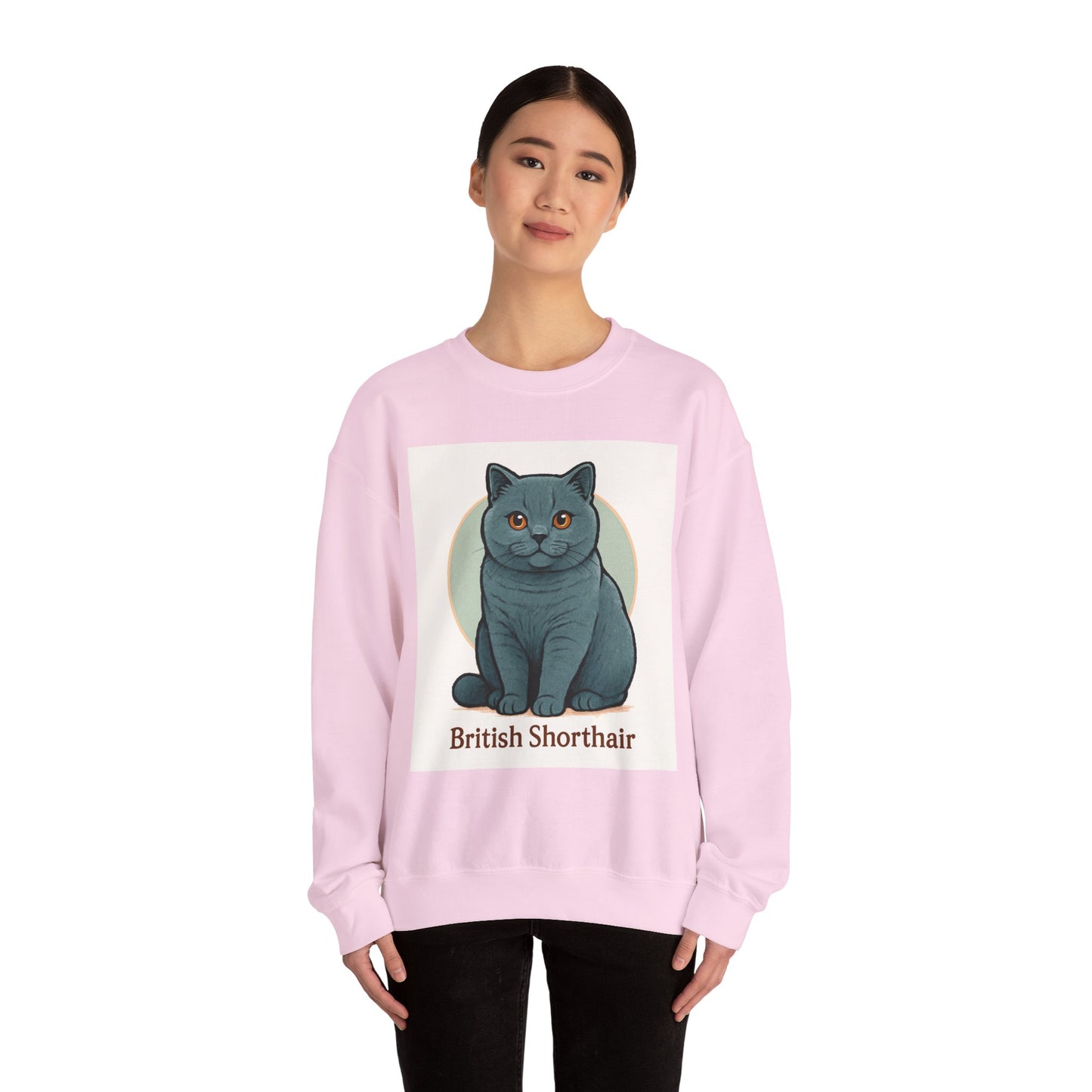 British Shorthair Cat Crewneck Sweatshirt - Cozy Cat Lover Gift, Unisex Cat Apparel, Cute Pet Sweater, Animal Gift for Cat Owners, [...]