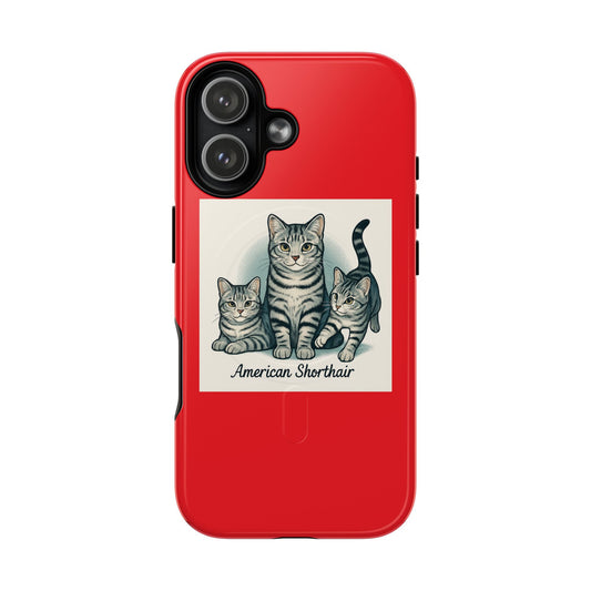 Cute Cat Magnetic Phone Case, Tough Phone Cover for Cat Lovers, Gifts for Pet Owners, Birthday, Christmas, Customizable Design