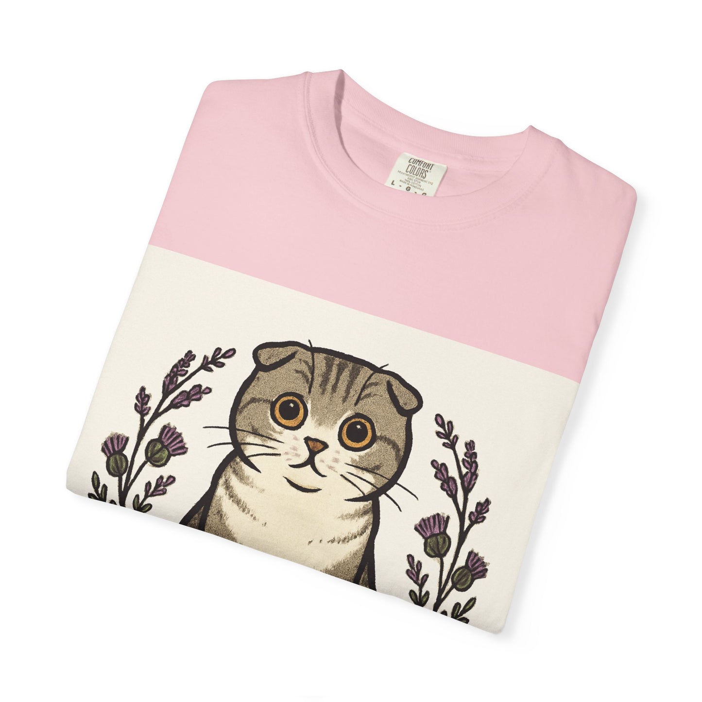 Scottish Fold Cat T-shirt, Cute Cat Lover Gift, Pet Lover Apparel, Cozy Everyday Wear, Unisex Casual Tee