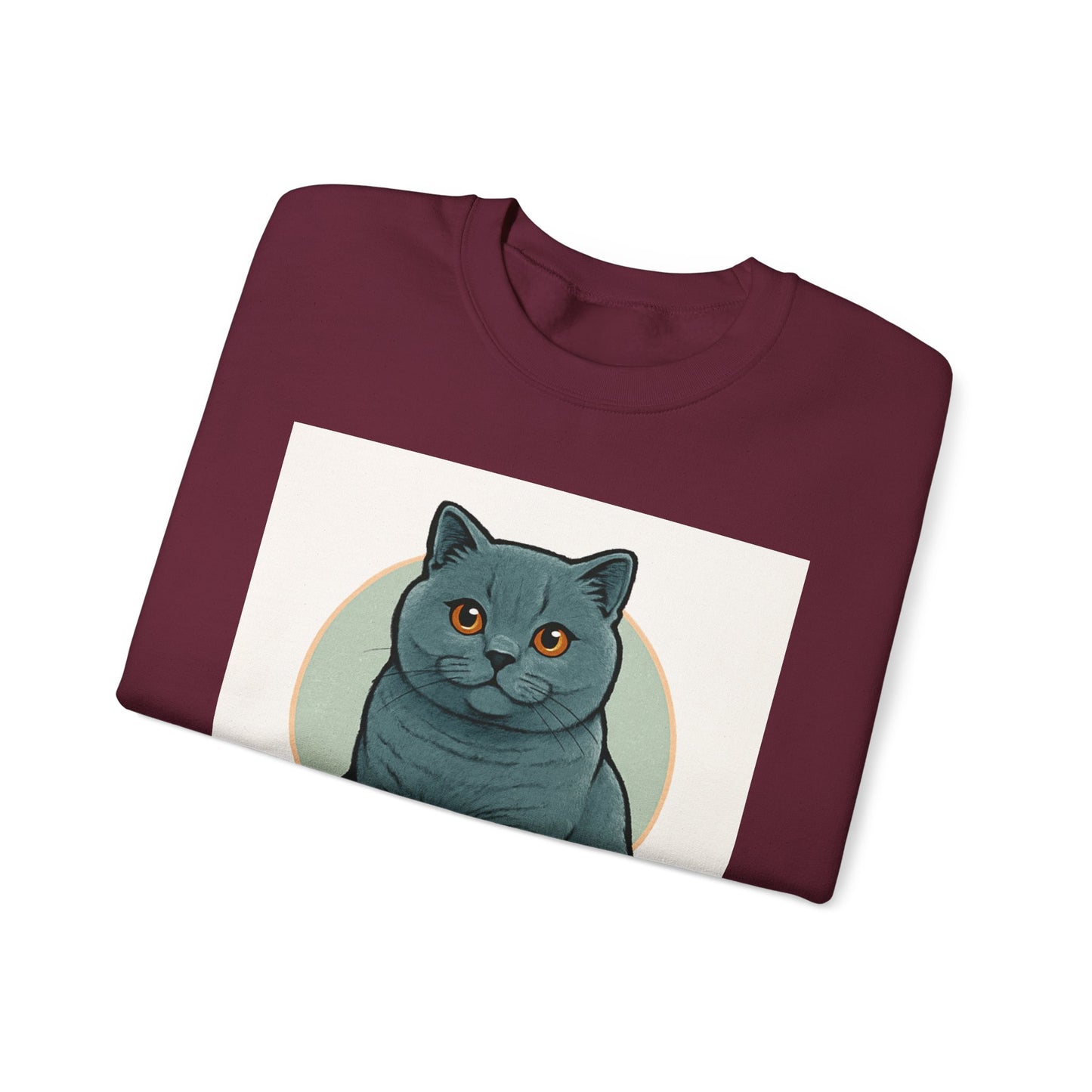 British Shorthair Cat Crewneck Sweatshirt - Cozy Cat Lover Gift, Unisex Cat Apparel, Cute Pet Sweater, Animal Gift for Cat Owners, [...]