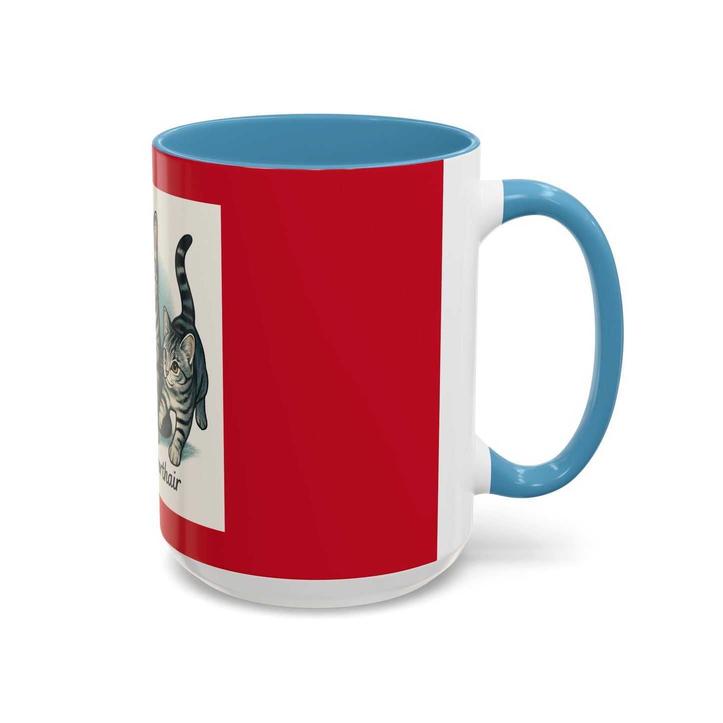 American Shorthair Cat Accent Coffee Mug, Cute Pet Lover Gift, Cat Mom Mug, Unique Kitchen Decor, Cat Themed Drinkware