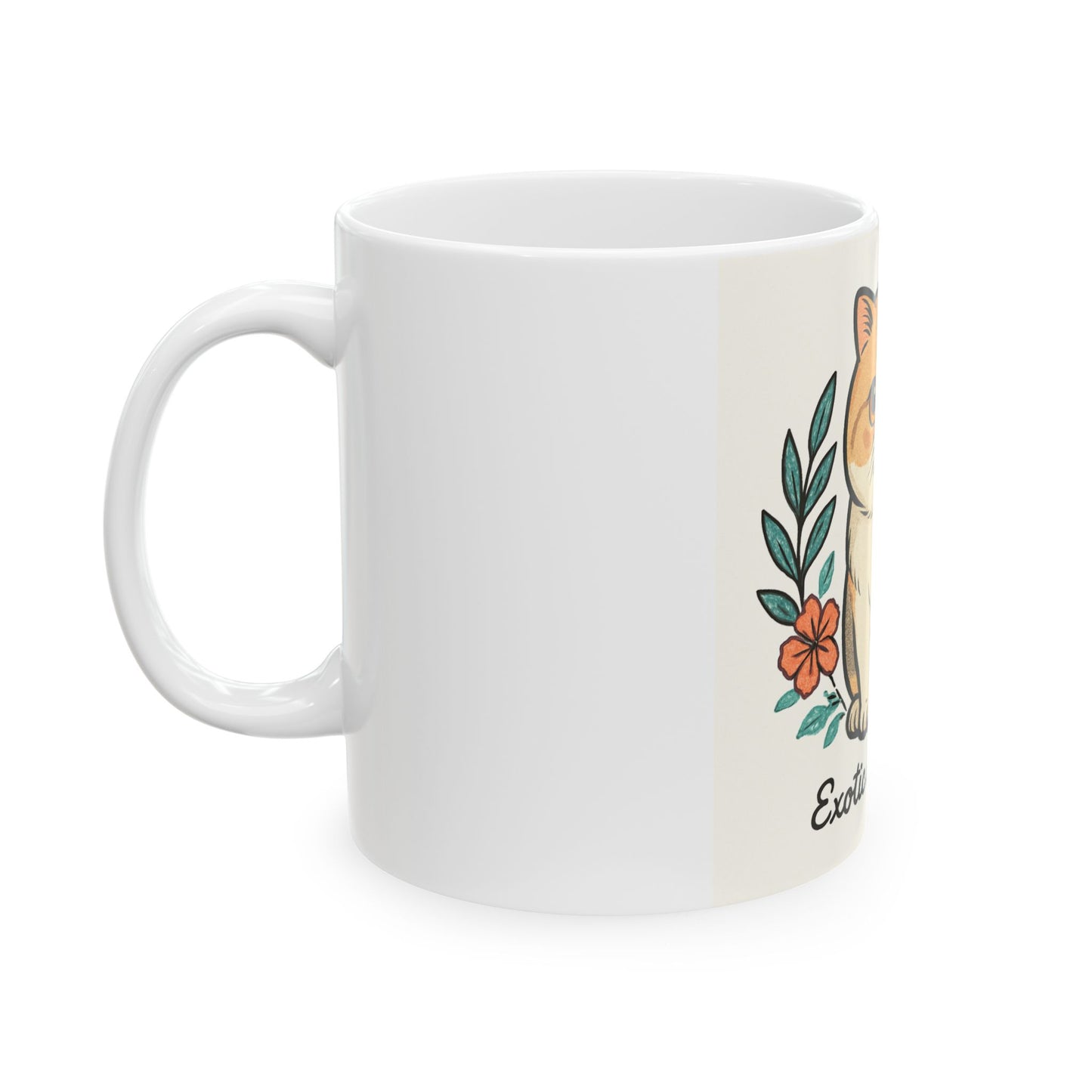 Exotic Shorthair Cat Mug | Cute Ceramic Coffee Cup | Pet Lover Gift | Cat Mom Mug | Unique Animal Lover's Present, 11oz, 15oz