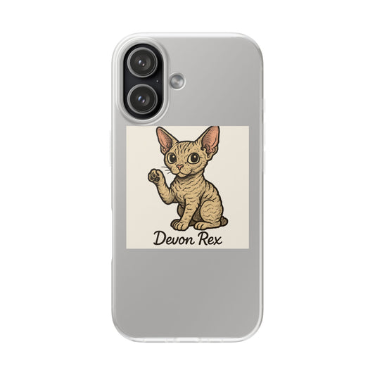 Devon Rex Cat Flexi Case | Cute Pet Lover Gift, Funny Cat Accessories, Animal Print Phone Cover, Birthday, Everyday Use