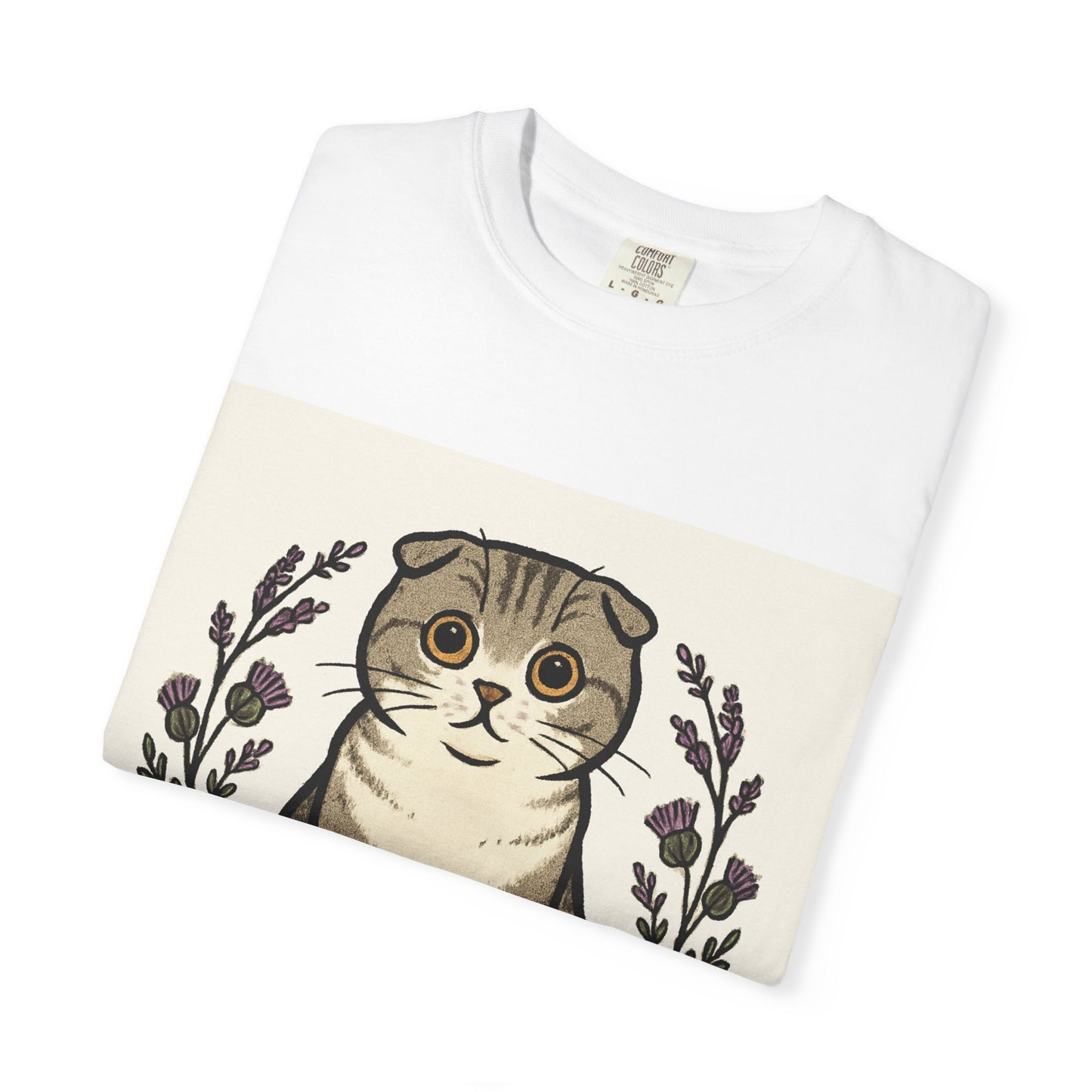Scottish Fold Cat T-shirt, Cute Cat Lover Gift, Pet Lover Apparel, Cozy Everyday Wear, Unisex Casual Tee