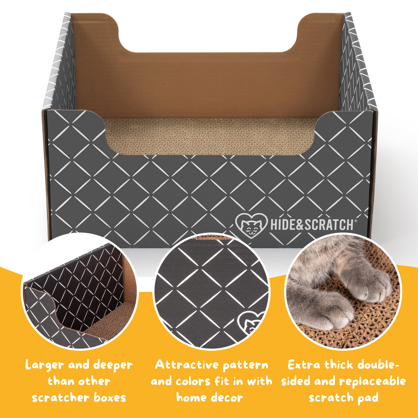 Hide & Scratch Cat Scratcher Box Value Pack (Case Pack of 7)