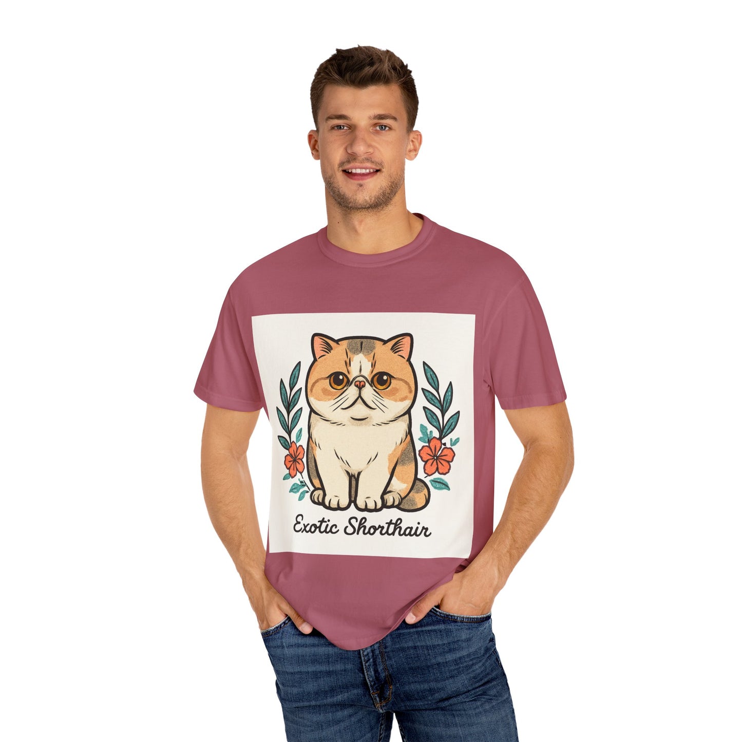Exotic Shorthair Cat T-Shirt, Cute Cat Lover Gift, Vintage Style Tee, Animal Lover Apparel, Gift for Pet Owners, Birthday Gift