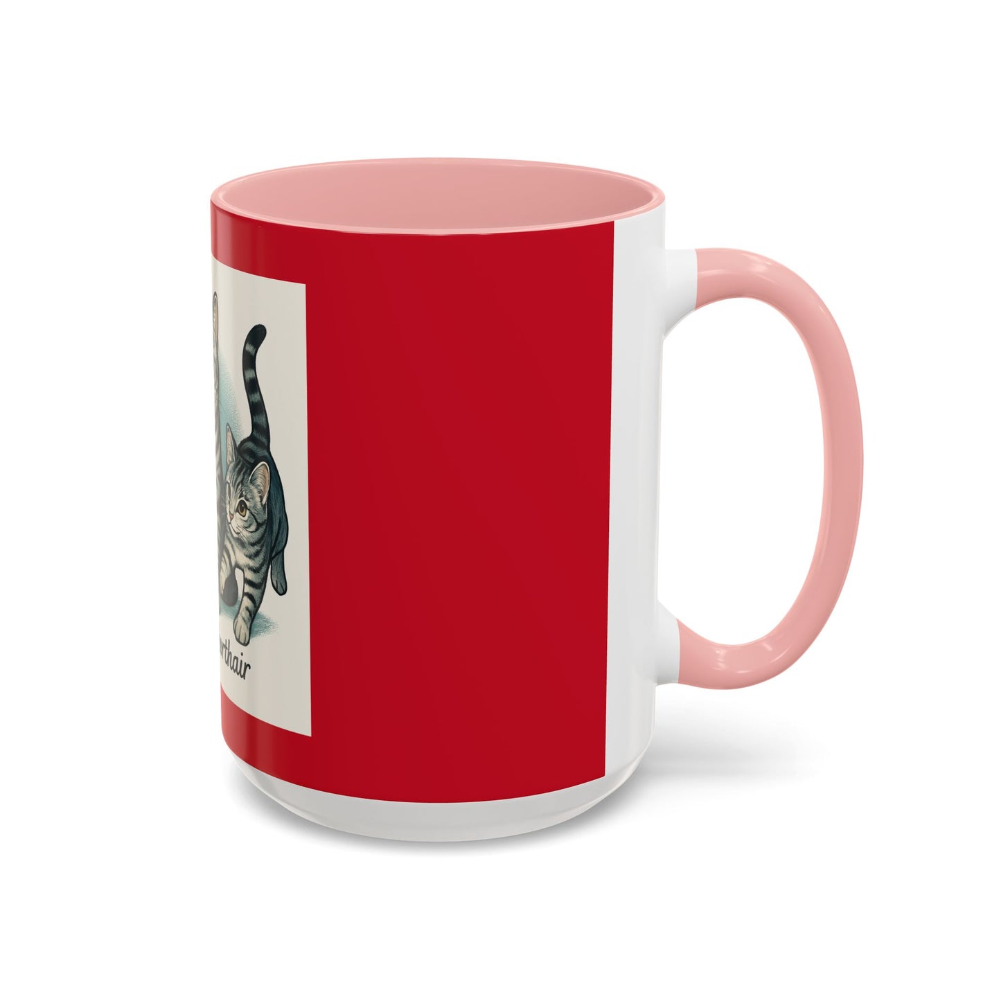 American Shorthair Cat Accent Coffee Mug, Cute Pet Lover Gift, Cat Mom Mug, Unique Kitchen Decor, Cat Themed Drinkware