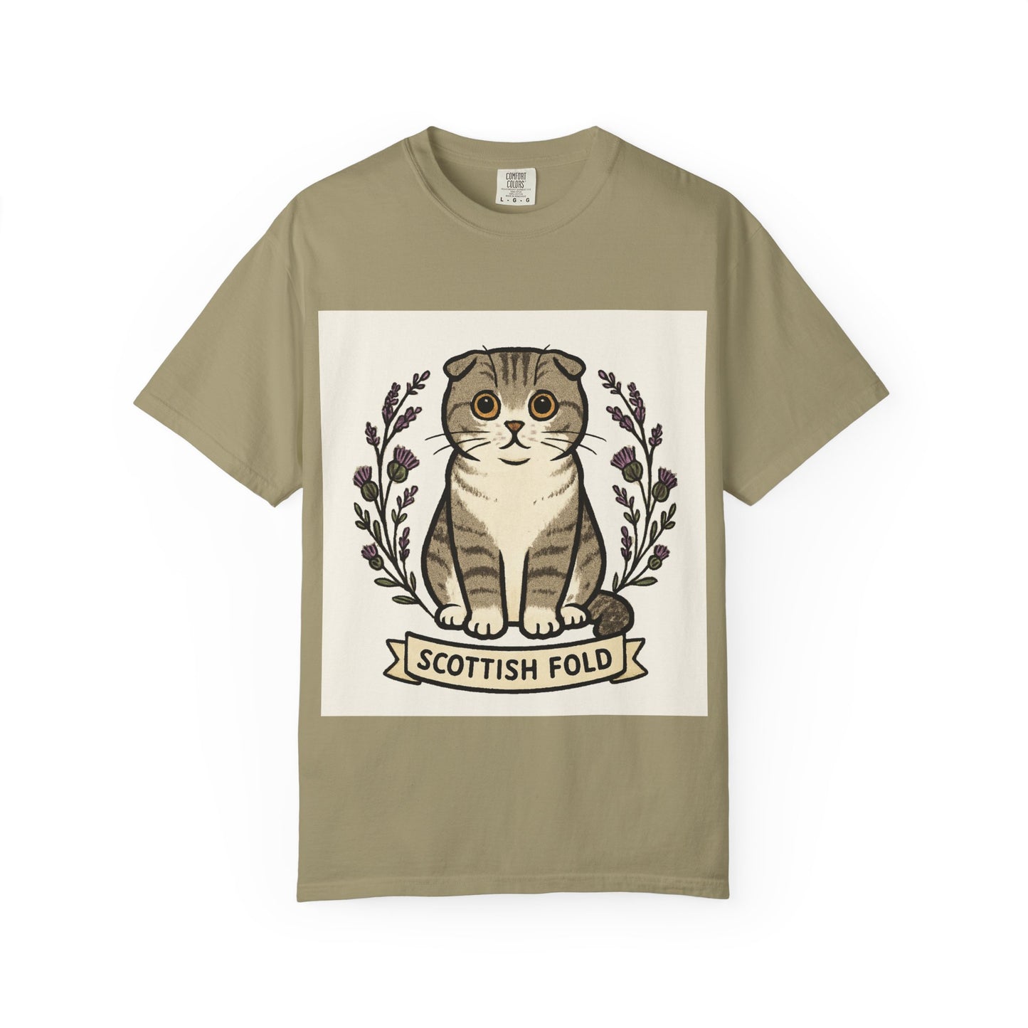 Scottish Fold Cat T-shirt, Cute Cat Lover Gift, Pet Lover Apparel, Cozy Everyday Wear, Unisex Casual Tee