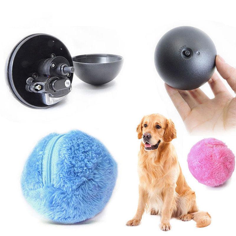 Interactive Plush Pet Toy Ball With Electric Motion