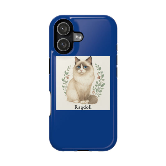 Ragdoll Cat Magnetic Phone Case, Cute Pet Lover Gift, Durable Shockproof Case, Personalized Gift for Cat Owners, Fun Cat Decor