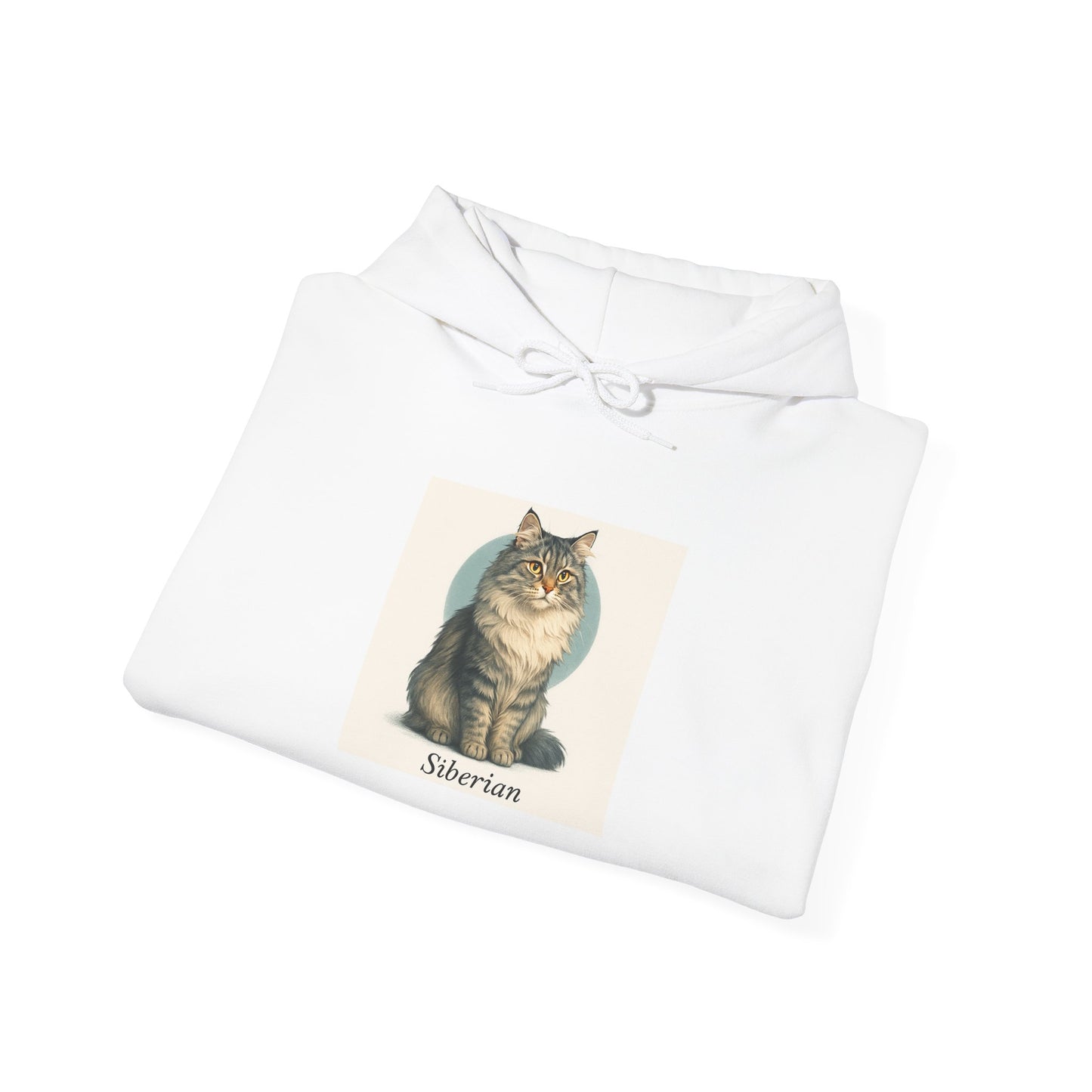 Siberian Cat Hoodie, Cozy Cat Lover Sweatshirt, Warm Animal Apparel, Gift for Cat Parents, Cute Feline Fashion