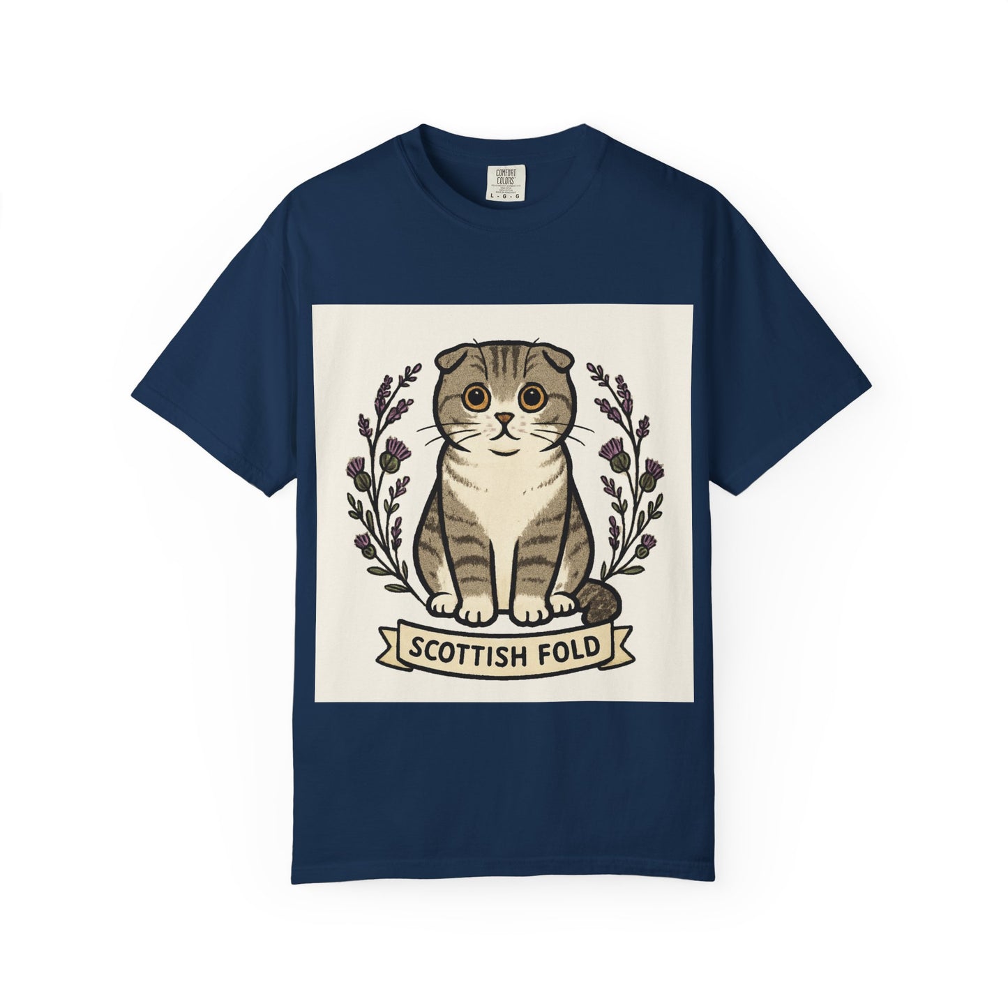 Scottish Fold Cat T-shirt, Cute Cat Lover Gift, Pet Lover Apparel, Cozy Everyday Wear, Unisex Casual Tee