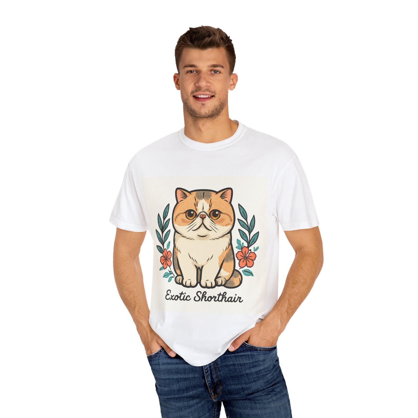 Exotic Shorthair Cat T-Shirt, Cute Cat Lover Gift, Vintage Style Tee, Animal Lover Apparel, Gift for Pet Owners, Birthday Gift