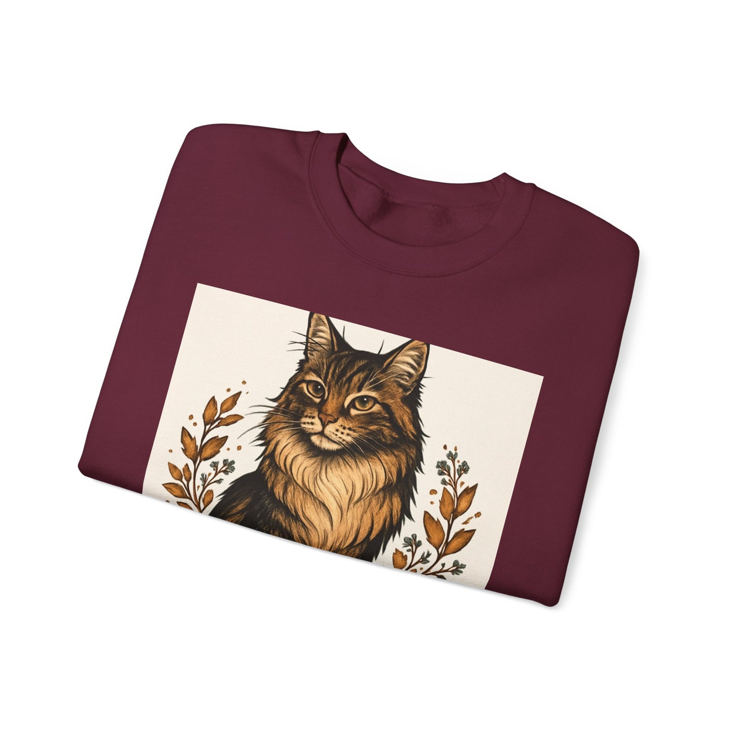 Maine Coon Sweatshirt, Cozy Cat Lover Gift, Unisex Sweatshirt, Cat Pet Owner Apparel, Funny Cat Design, Birthday Gift for Cat Lovers