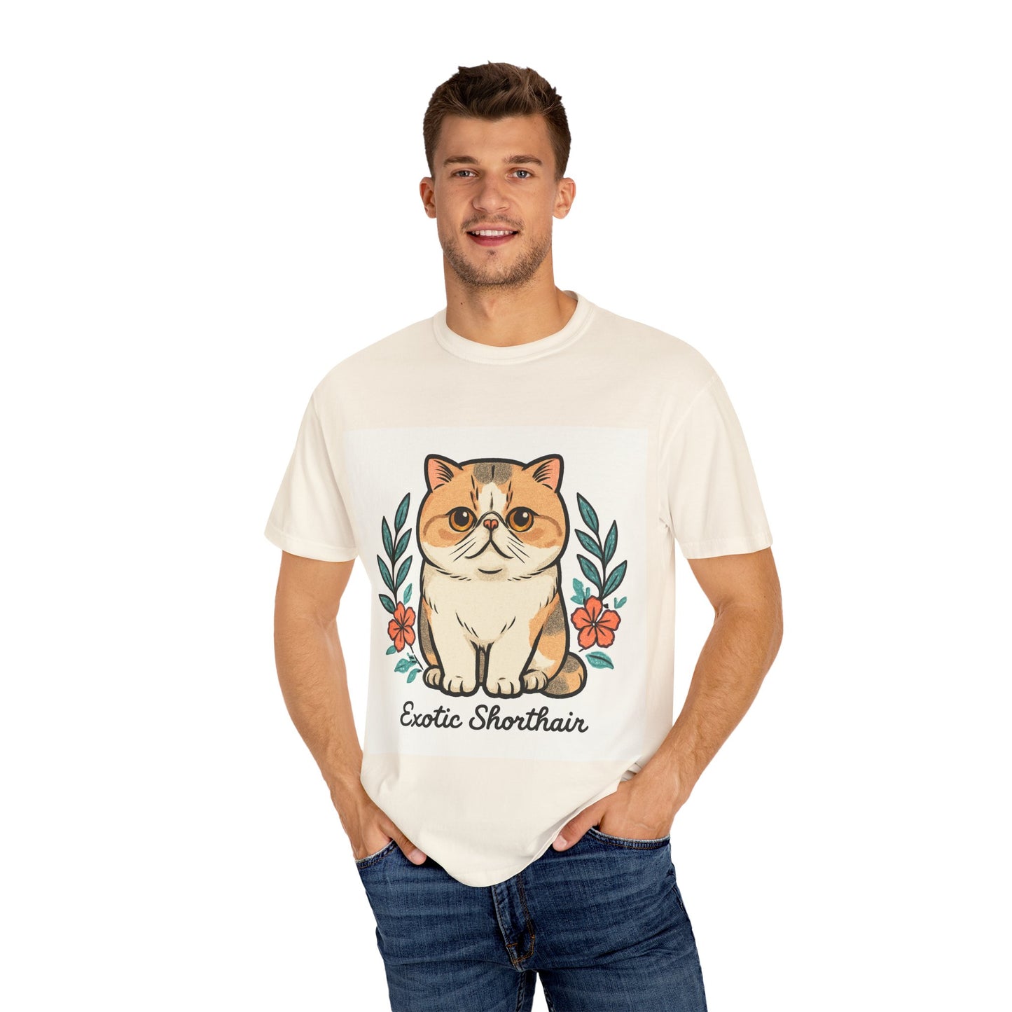 Exotic Shorthair Cat T-Shirt, Cute Cat Lover Gift, Vintage Style Tee, Animal Lover Apparel, Gift for Pet Owners, Birthday Gift