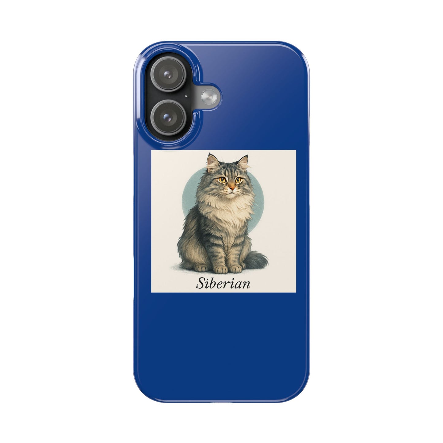 Siberian Cat Slim Phone Case, Cute Animal Phone Cover, Pet Lover Gift, Personalized Pet Phone Case, Feline Phone Case, Birthday Gift