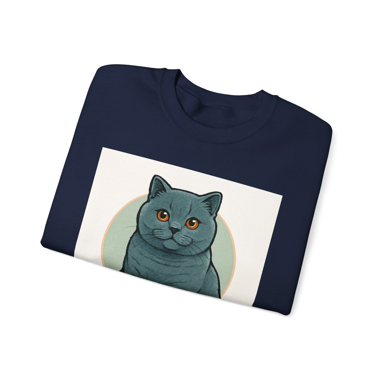 British Shorthair Cat Crewneck Sweatshirt - Cozy Cat Lover Gift, Unisex Cat Apparel, Cute Pet Sweater, Animal Gift for Cat Owners, [...]