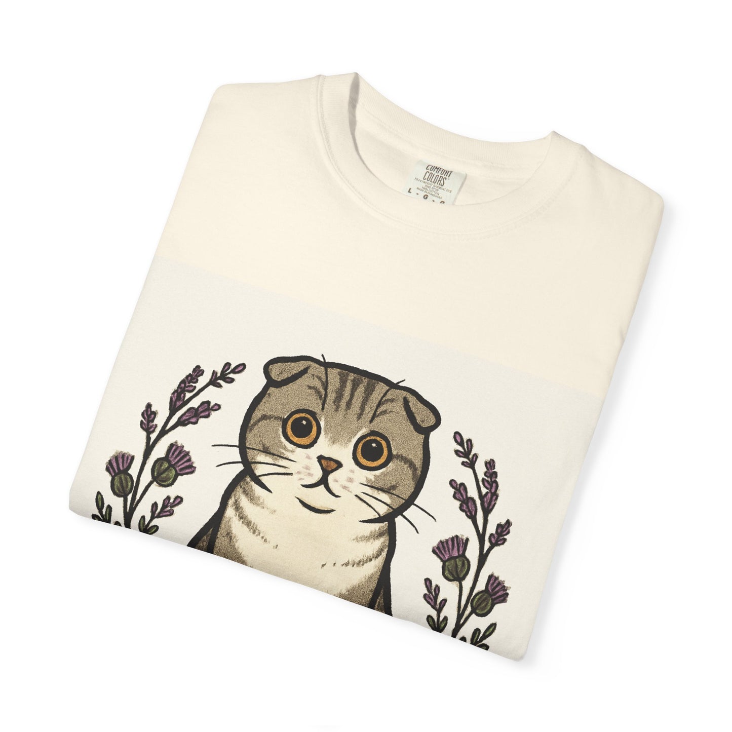 Scottish Fold Cat T-shirt, Cute Cat Lover Gift, Pet Lover Apparel, Cozy Everyday Wear, Unisex Casual Tee