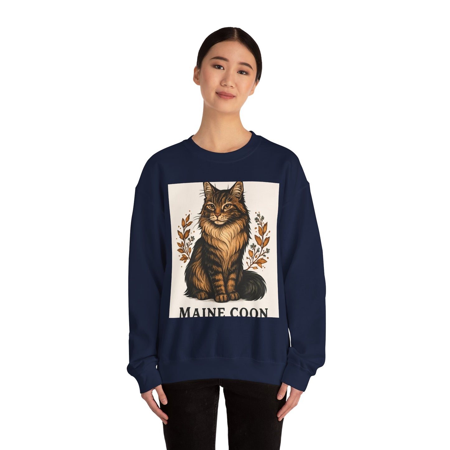 Maine Coon Sweatshirt, Cozy Cat Lover Gift, Unisex Sweatshirt, Cat Pet Owner Apparel, Funny Cat Design, Birthday Gift for Cat Lovers