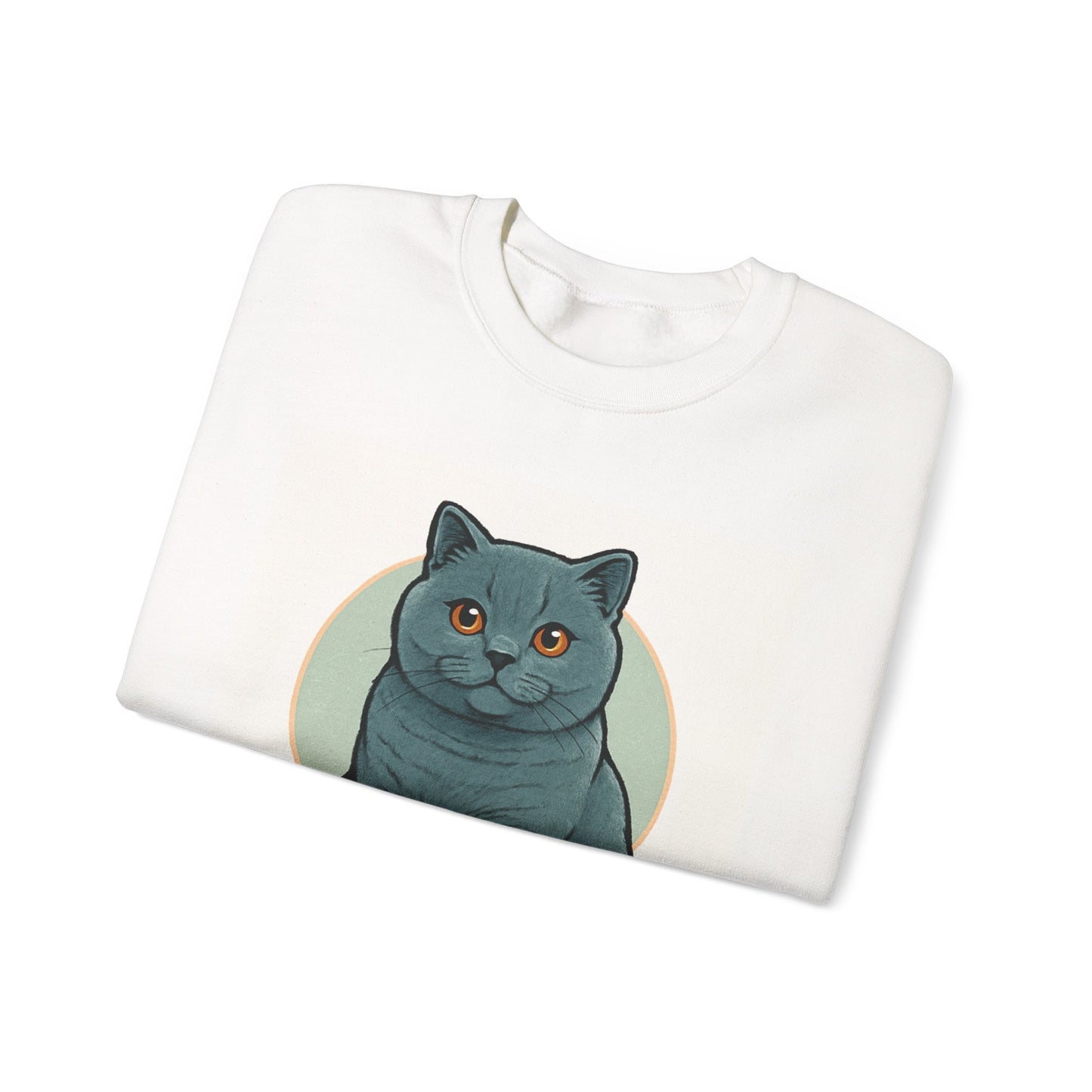 British Shorthair Cat Crewneck Sweatshirt - Cozy Cat Lover Gift, Unisex Cat Apparel, Cute Pet Sweater, Animal Gift for Cat Owners, [...]