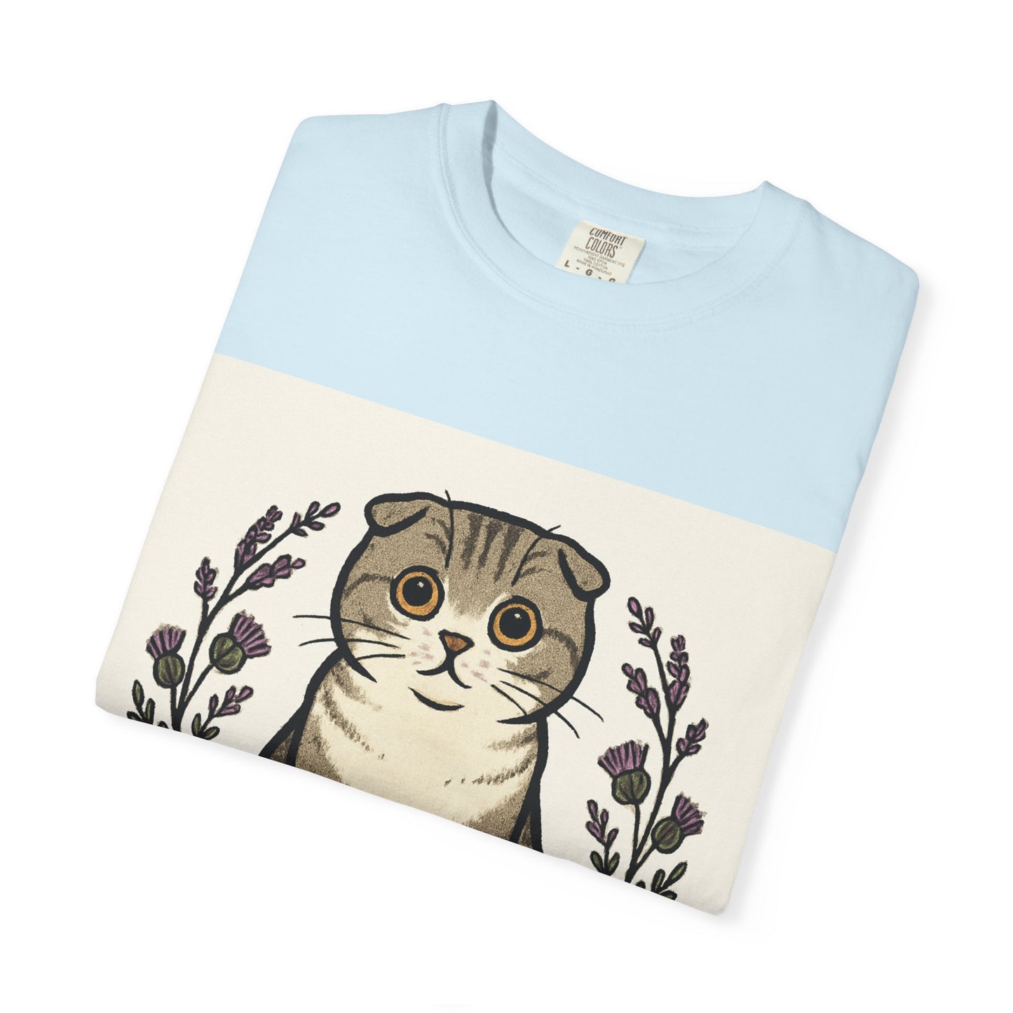 Scottish Fold Cat T-shirt, Cute Cat Lover Gift, Pet Lover Apparel, Cozy Everyday Wear, Unisex Casual Tee