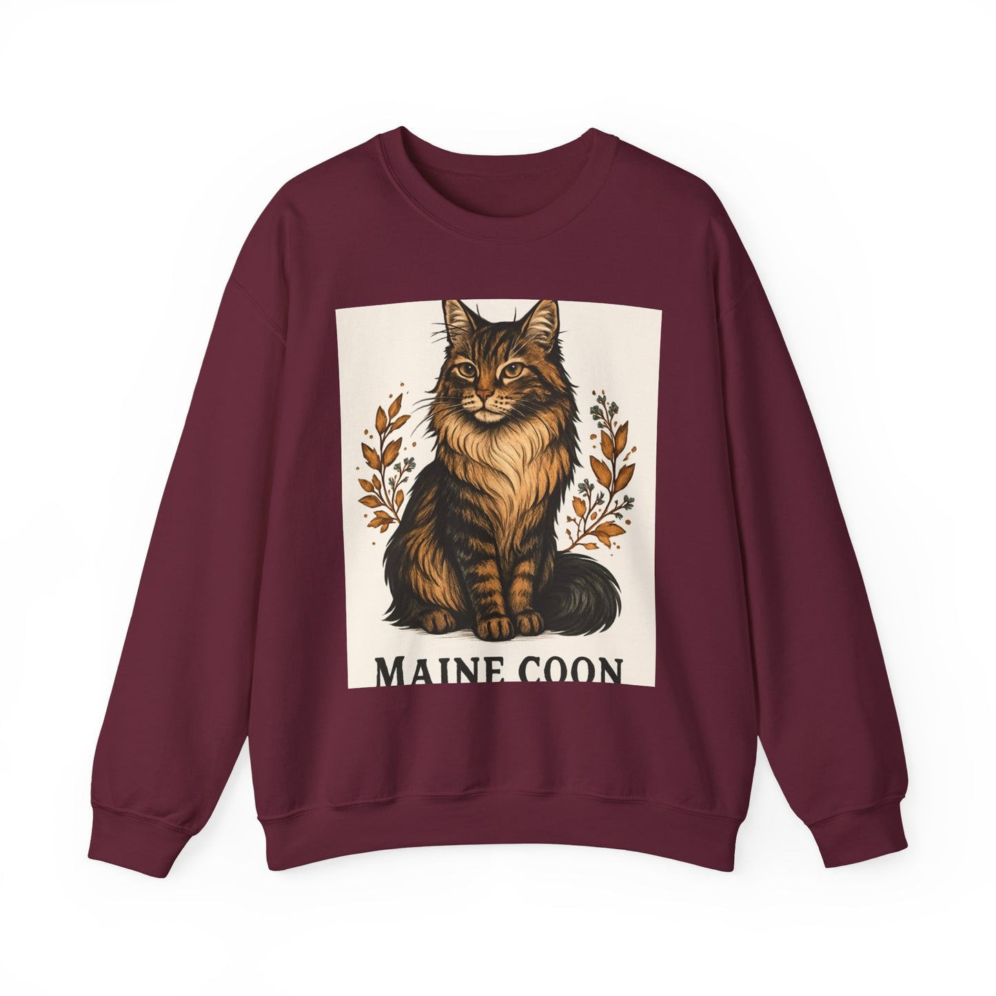 Maine Coon Sweatshirt, Cozy Cat Lover Gift, Unisex Sweatshirt, Cat Pet Owner Apparel, Funny Cat Design, Birthday Gift for Cat Lovers
