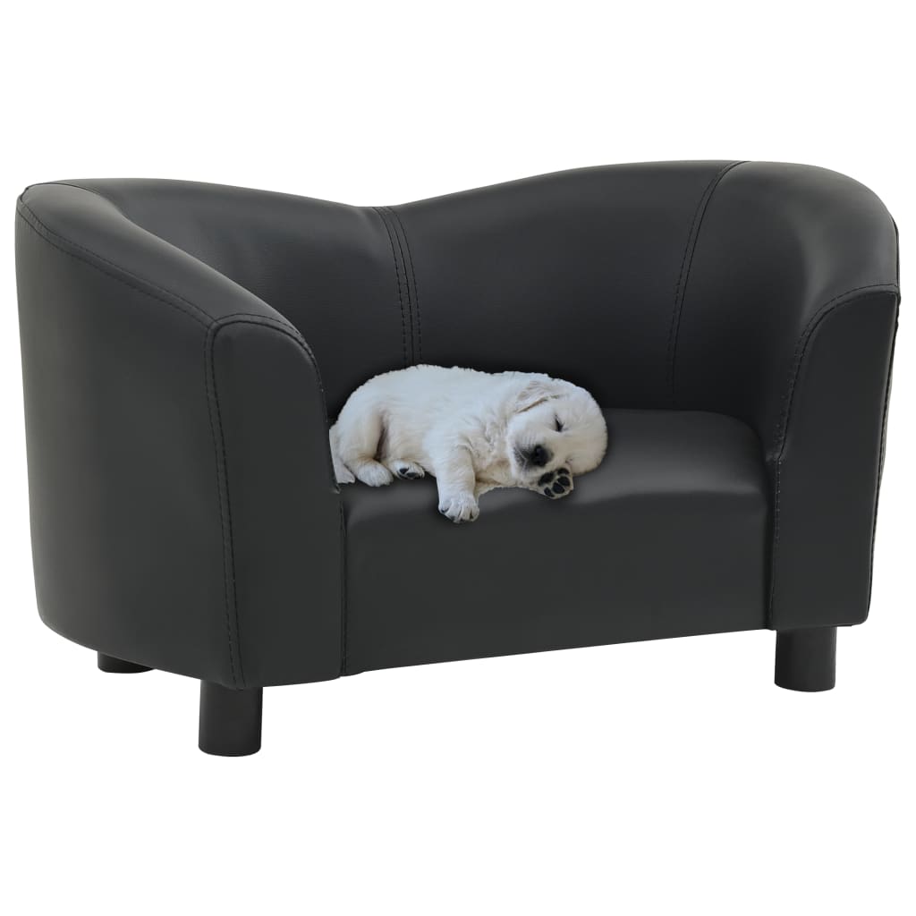 vidaXL Dog Sofa Dog Bed Foam Pet Puppy Couch with Washable Cover Faux Leather