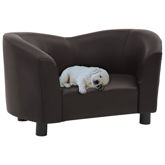 vidaXL Dog Sofa Dog Bed Foam Pet Puppy Couch with Washable Cover Faux Leather