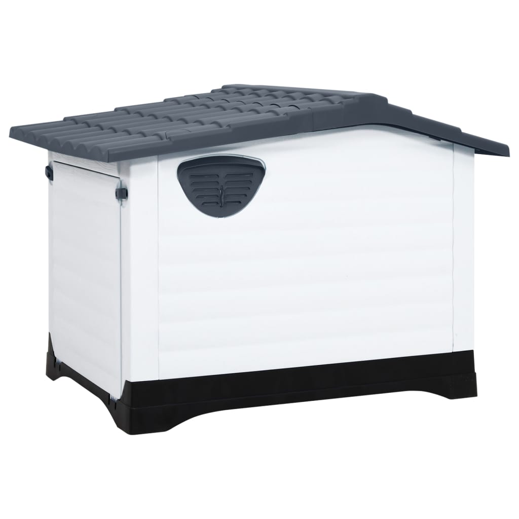 vidaXL Dog House Garden Dog Kennel Small Pet Cage Puppy Shelter Polypropylene
