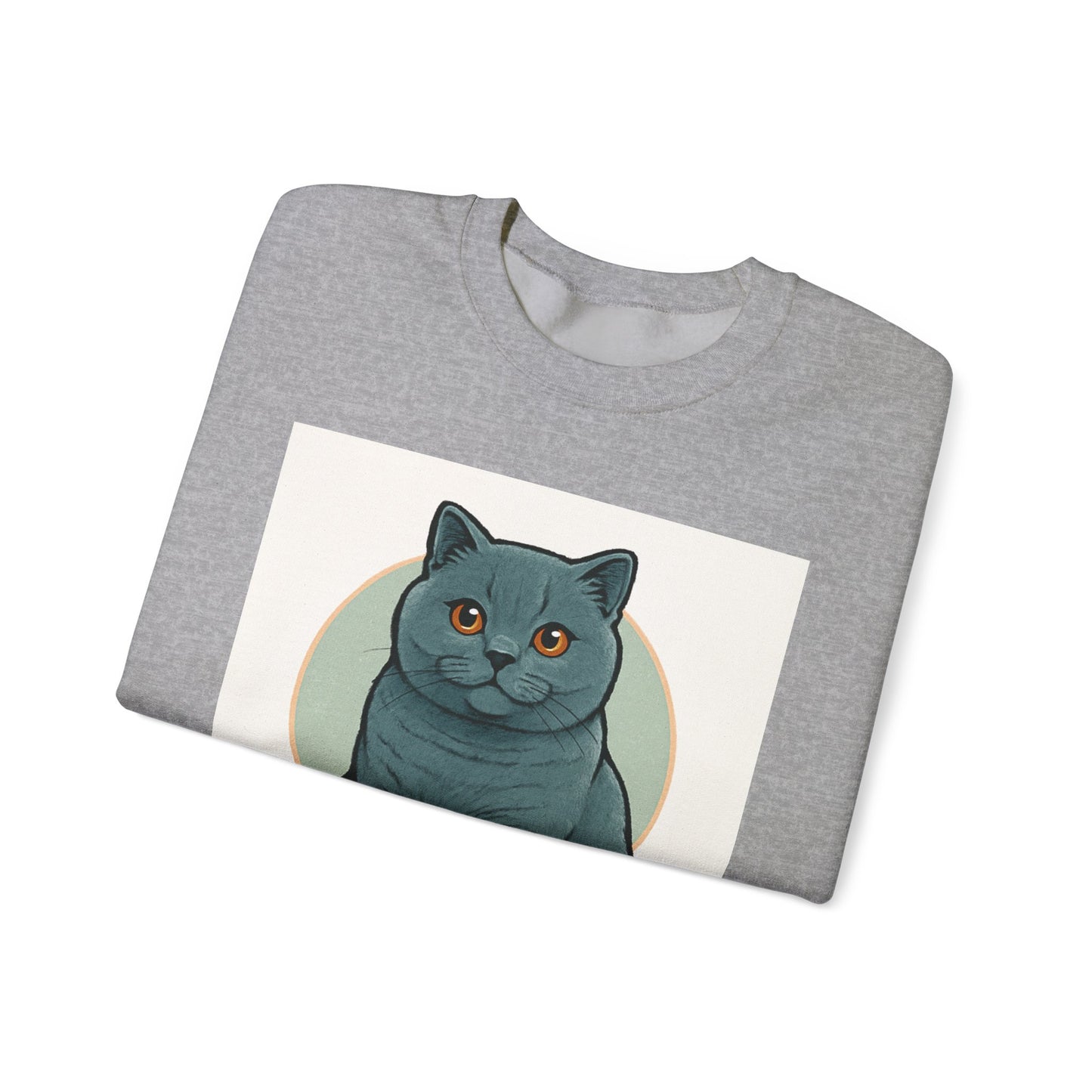 British Shorthair Cat Crewneck Sweatshirt - Cozy Cat Lover Gift, Unisex Cat Apparel, Cute Pet Sweater, Animal Gift for Cat Owners, [...]
