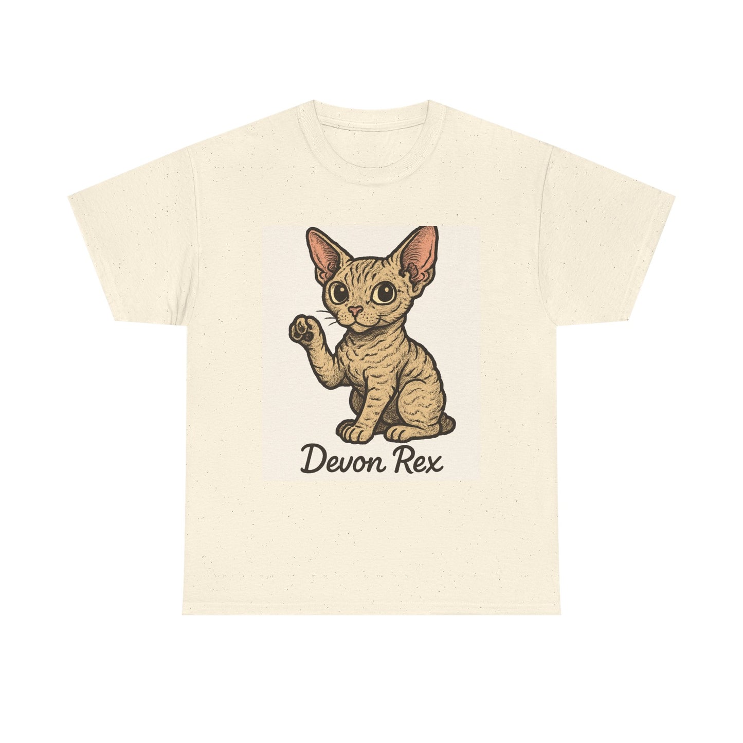 Devon Rex Cat T-Shirt, Cute Cat Tee, Unisex Cotton Shirt, Pet Lover Gift, Casual Wear, Birthday Present, Animal Apparel