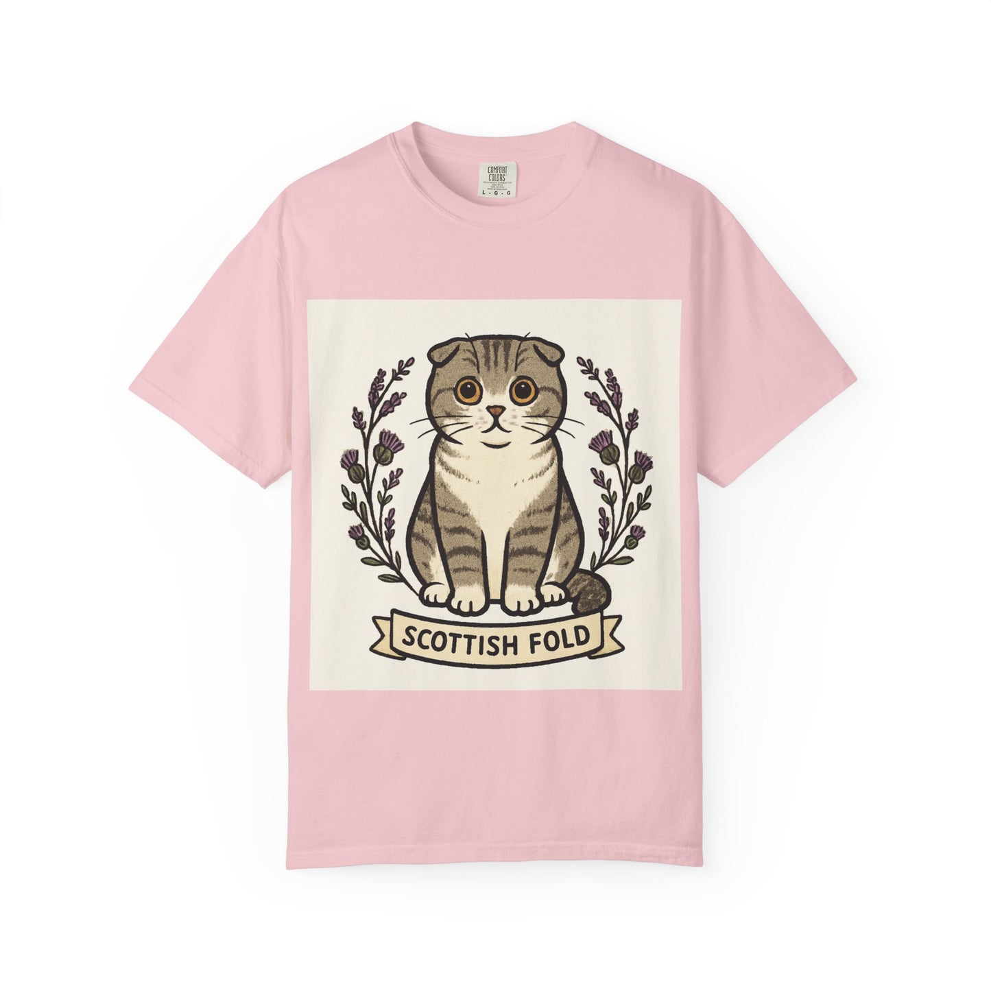 Scottish Fold Cat T-shirt, Cute Cat Lover Gift, Pet Lover Apparel, Cozy Everyday Wear, Unisex Casual Tee