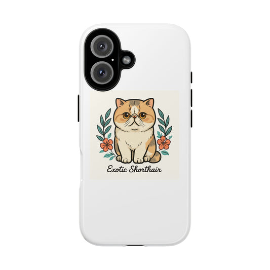 Cute Cat Phone Case, Exotic Shorthair Design, Pet Lovers Gift, Animal Lover Accessory, Custom Phone Cover, Cat Mom Gift
