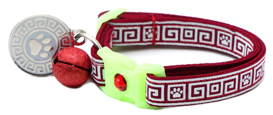 Greek Key Breakaway Cat Collar