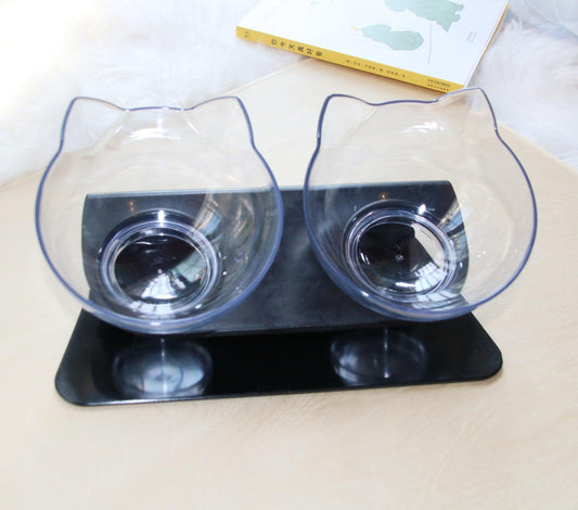 Cat Double Bowl - The Perfect Companion For Your Feline Friend