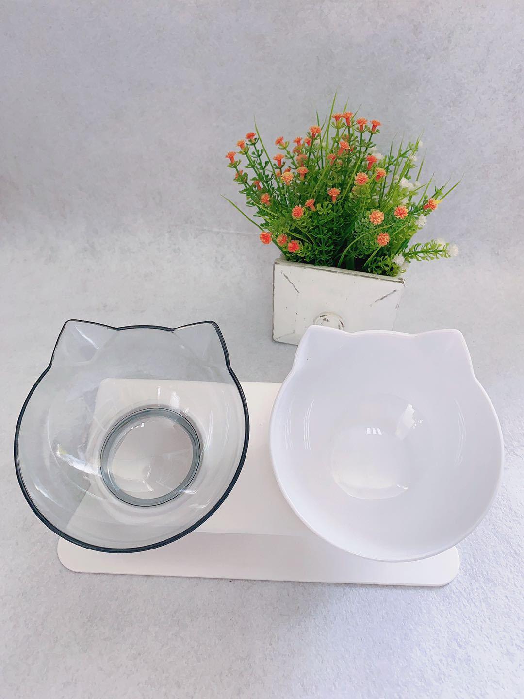 Cat Double Bowl - The Perfect Companion For Your Feline Friend
